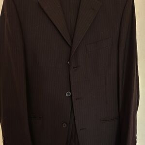 Classic Black Pinstripe Men's Suit